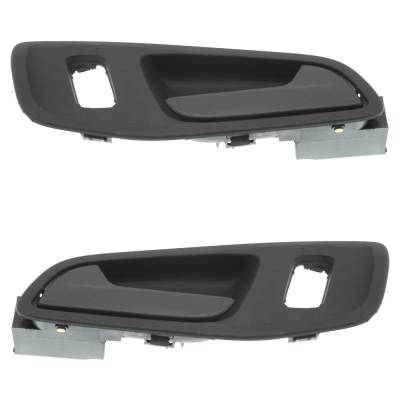 Front Pair Interior Door Handle Compatible With 2014-2018 Ford Transit Textured Black Without Key
