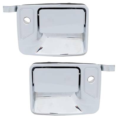 Front Driver And Passenger Side Exterior Door Handle Compatible With 1999-2016 Ford F-250 Ford F-350