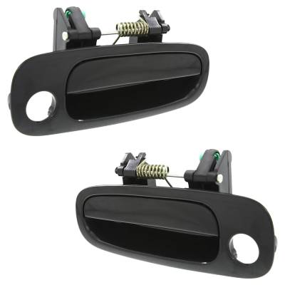Rareelectrical - Front Pair Exterior Door Handle Compatible With 2004-2006 Scion Xb Primed Paintable With Key Hole - Image 3