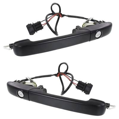 Rareelectrical - Set Of 2 Front Exterior Door Handle Compatible With 1994-1997 Volkswagen Passat Textured Black With - Image 3