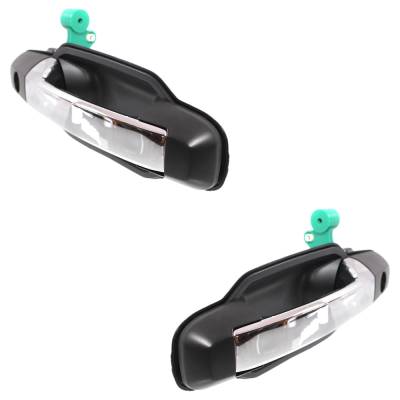 Rareelectrical - Front Driver And Passenger Side Exterior Door Handle Compatible With 2003-2009 Kia Sorento Chrome - Image 2