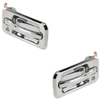 Rareelectrical - Front Driver And Passenger Side Exterior Door Handle Compatible With 2003-2009 Hummer H2 Chrome With - Image 2