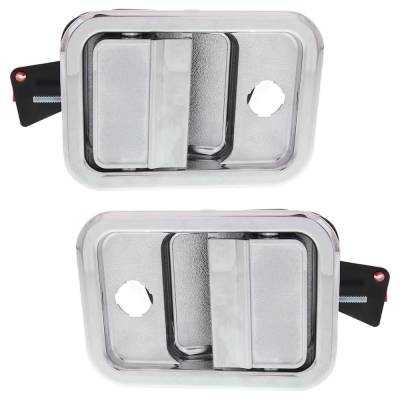 Front Driver And Passenger Side Exterior Door Handle Compatible With 2003-2014 Freightliner Argosy