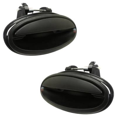 Rareelectrical - Rear Left And Right Exterior Door Handle Set Compatible With 1997-2005 Buick Riviera Base 3.8L - Image 2