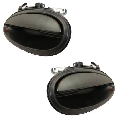Rareelectrical - Rear Left And Right Exterior Door Handle Set Compatible With 1997-2005 Buick Riviera Base 3.8L - Image 3
