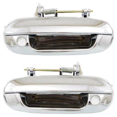 Front Driver And Passenger Side Exterior Door Handle Compatible With 2002-2009 Chevrolet Trailblazer