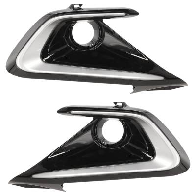 New Front Left And Front Right Fog Light Trim Compatible With Toyota Corolla Base 4 Cyl 2.0L Corolla