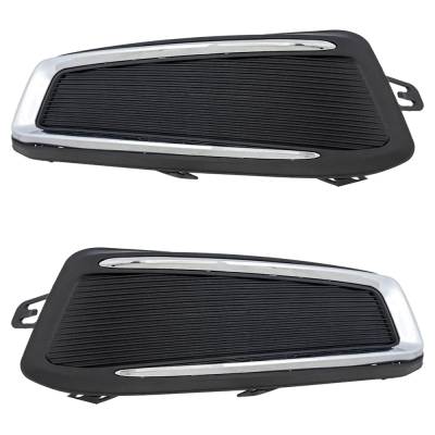 New Front Left And Front Right Fog Light Cover Compatible With Volkswagen Tiguan Se R-Line Black
