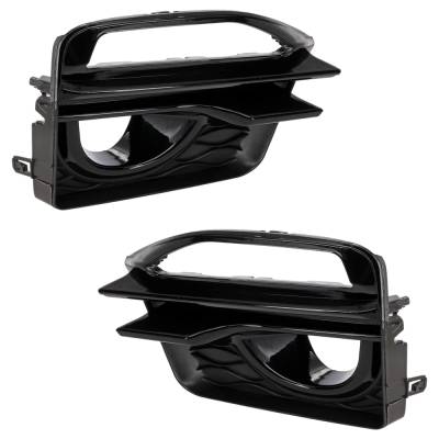 New Front Left And Front Right Fog Light Trim Compatible With Infiniti Q50 Hybrid Q50 Red Sport 400