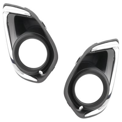 Rareelectrical - New Front Left And Front Right Fog Light Trim Compatible With Mitsubishi Outlander Sport Se Rvr Se - Image 2