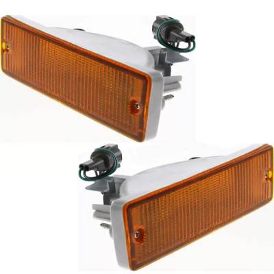 Rareelectrical - New Pair Of Front Parking Lights Compatible With Nissan D21 E Se Xe Extended Standard Cab Pickup - Image 4