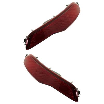 Rareelectrical - Rear Reflector Assembly Right Left Pair Compatible With 2014-2018 Jeep Cherokee Latitude Overland - Image 2