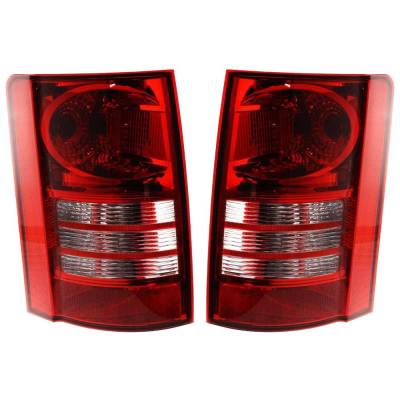 Halogen Tail Light Assembly Right Left Pair Compatible With 2008-2010 Chrysler Town & Country