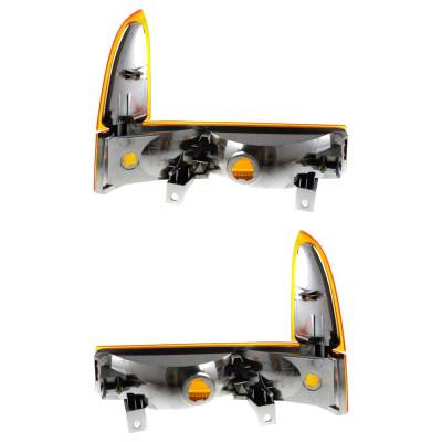 Halogen Parking Light Assembly Right Left Pair Compatible With 1999-2001 Ford F-450 F-550 Super Duty