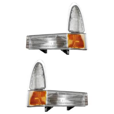 Rareelectrical - Halogen Parking Light Assembly Right Left Pair Compatible With 2002-2004 Ford F-350 F-450 F-550 - Image 3