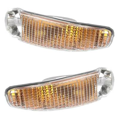 Rareelectrical - Halogen Turn Signal Parking Light Assembly Right Left Pair Compatible With 2000-2007 Gmc Sierra 1500 - Image 3