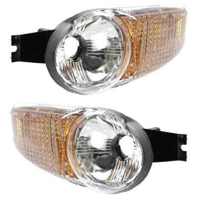 Rareelectrical - Halogen Turn Signal Parking Light Assembly Right Left Pair Compatible With 2000-2007 Gmc Sierra 1500 - Image 4