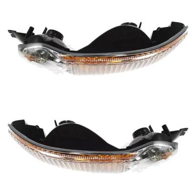 Rareelectrical - Halogen Turn Signal Parking Light Assembly Right Left Pair Compatible With 2000-2007 Gmc Sierra 1500 - Image 5