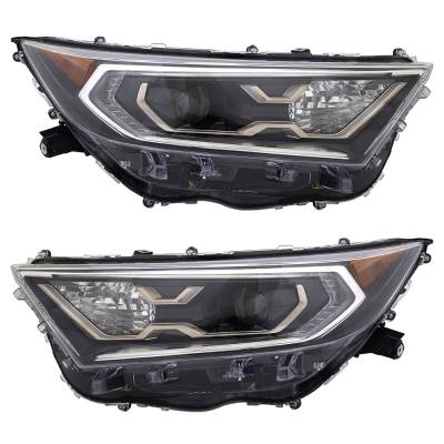 Rareelectrical - New Pair Of Headlights Compatible With Toyota Rav4 Prime Se Xse Sport Utility 4 Door 2.5L 2021 By - Image 4
