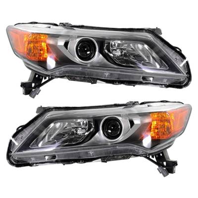 New Pair Of Halogen Headlight Compatible With Acura Ilx Hybrid Base Sedan 2013-2014 By Part Number
