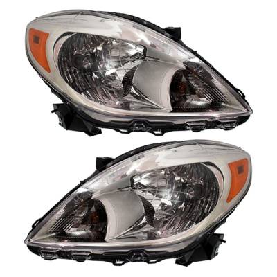 New Pair Of Headlight Compatible With Nissan Versa Advance Sedan 2012-2014 By Part Number