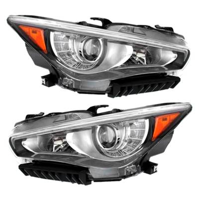 New Led Headlight Compatible With Infiniti Q50 Premium Sedan 2014-2017 By Part Number 26010-4Hb0b