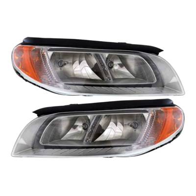 Rareelectrical - New Pair Of Halogen Headlight Compatible With Volvo Xc70 Wagon 2008-2011 By Part Number 31214356-3 - Image 1