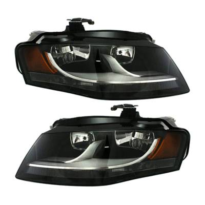 New Pair Of Halogen Headlight Compatible With Audi A4 Sedan 2009-2012 By Part Number 8K0-941-030-Ah