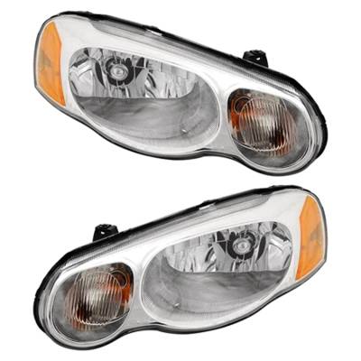 New Pair Of Headlight Compatible With Chrysler Sebring Sedan 2004-2006 By Part Number 4806036Af