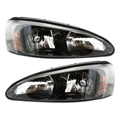 Rareelectrical - New Pair Of Headlight Compatible With Pontiac Grand Prix Gt1 Gt2 Sedan 2004 By Part Number 25851403 - Image 1
