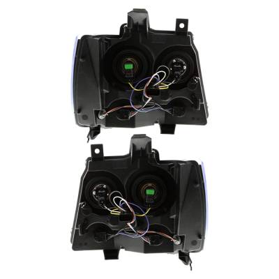 Rareelectrical - New Pair Of Headlight Compatible With Chevrolet Avalanche Black Diamond Ltz Crew Cab Pickup 2013 By - Image 2