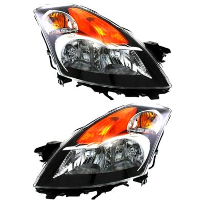 New Pair Of Halogen Headlight Compatible With Nissan Altima Sedan 2007 By Part Number 26010-Ja00b