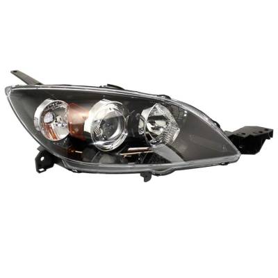 New Pair Of Halogen Headlight Compatible With Mazda 3 Hatchback 2004-2006 By Part Number