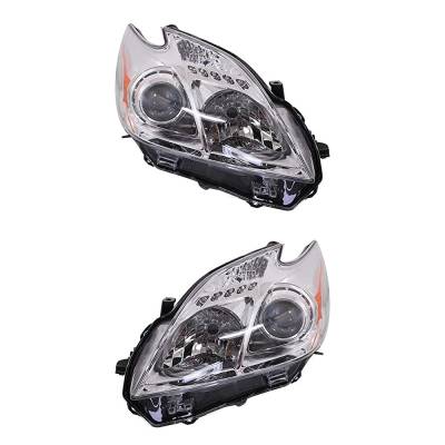 Rareelectrical - New Pair Of Halogen Headlights Compatible With Toyota Prius Four Hatchback 4 Door 1.8L 2012 2013 - Image 3