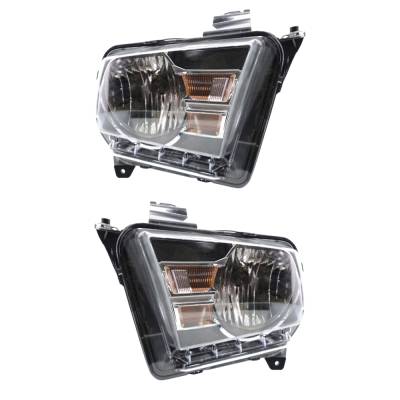 Rareelectrical - New Pair Of Halogen Headlights Compatible With Ford Mustang Base Convertible 2 Door 2010 2011 2012 - Image 3