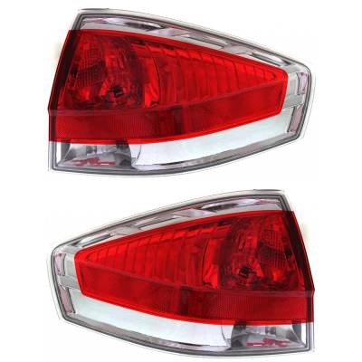 New Pair Of Halogen Tail Lights Compatible With Ford Focus Sel Sedan 4 Door 2.0L 2009 2010 2011 By