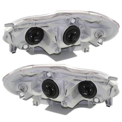 Rareelectrical - New Pair Of Halogen Headlights Compatible With Toyota Corolla Le Sedan 1.8L 2005 2006 2007 2008 By - Image 2