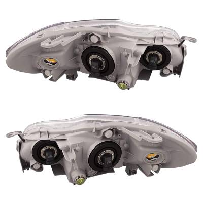 Rareelectrical - New Pair Of Halogen Headlights Compatible With Toyota Corolla S Sedan 4 Door 1.8L 2004 By Part - Image 2