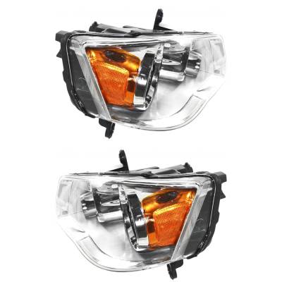 Rareelectrical - New Pair Of Halogen Headlights Compatible With Chrysler Town & Country Lx Mini Passenger Van 4 Door - Image 3