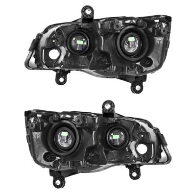 Rareelectrical - New Pair Of Halogen Headlights Compatible With Chrysler Town & Country 30Th Anniversary Edition Mini - Image 2