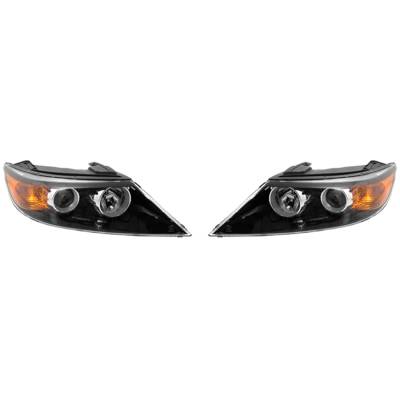 New Pair Of Headlight Compatible With Kia Sorento Lx Ex 2.4L 3.5L 2013 By Part Number 92102-1U200
