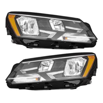 New Pair Of Headlight Compatible With Volkswagen Passat Sedan 2016-2017 By Part Number 561-941-006-F