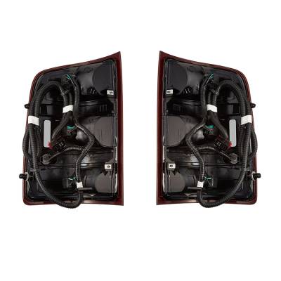 Rareelectrical - New Pair Of Tail Lights Compatible With Gmc Sierra 1500 Sl Sle Slt Wt 2007-2014 25958485 Gm2801208 - Image 2
