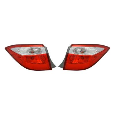 New Outer Pair Of Tail Lights Compatible With Toyota Corolla 2014-2015 To2805118 To2804118
