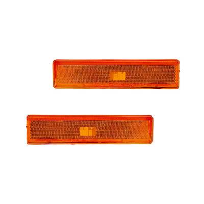 Pair Amber Side Marker Lights Compatible With 1980-1986 Ford Bronco Custom Xlt Eddie Bauer F-150