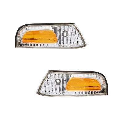 New Pair Side Marker Lights Compatible With Ford Crown Victoria Lx Fo2521147 Fo2520147