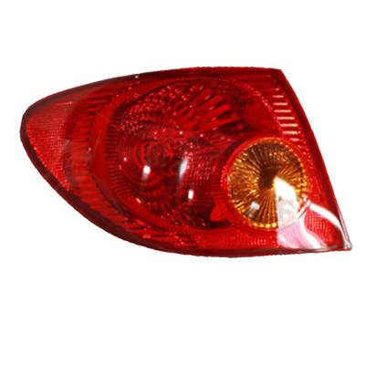 Left Driver Outer Tail Light Compatible With Toyota Corolla 2003 2004 Ce Le S Sedan 1.8L I4 Fwd