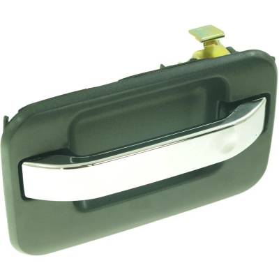 Rareelectrical - Left Rear Exterior Door Handle Compatible With 2009-2022 Ford F-150 Chrome Lever Textured Bezel - Image 2
