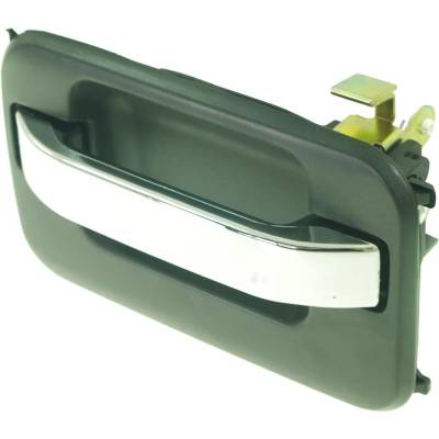 Rareelectrical - Left Rear Exterior Door Handle Compatible With 2009-2022 Ford F-150 Chrome Lever Textured Bezel - Image 3