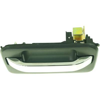 Rareelectrical - Left Rear Exterior Door Handle Compatible With 2009-2022 Ford F-150 Chrome Lever Textured Bezel - Image 4